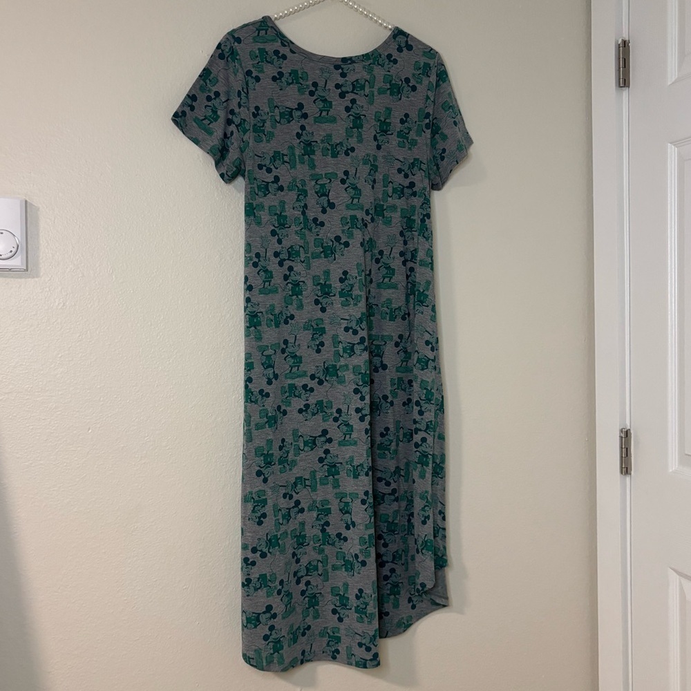 Lularoe Women Gray Vintage Disney Mickey Mouse Print Short Sleeve T-shirt Dress - Picture 8 of 8